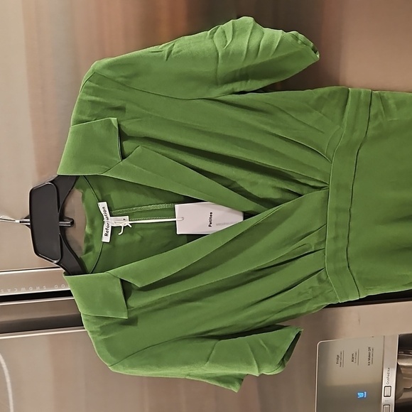 💕REFORMATION PETITES💕 Danika Dress ~ Palm Green Petite Small NWT - Picture 12 of 16